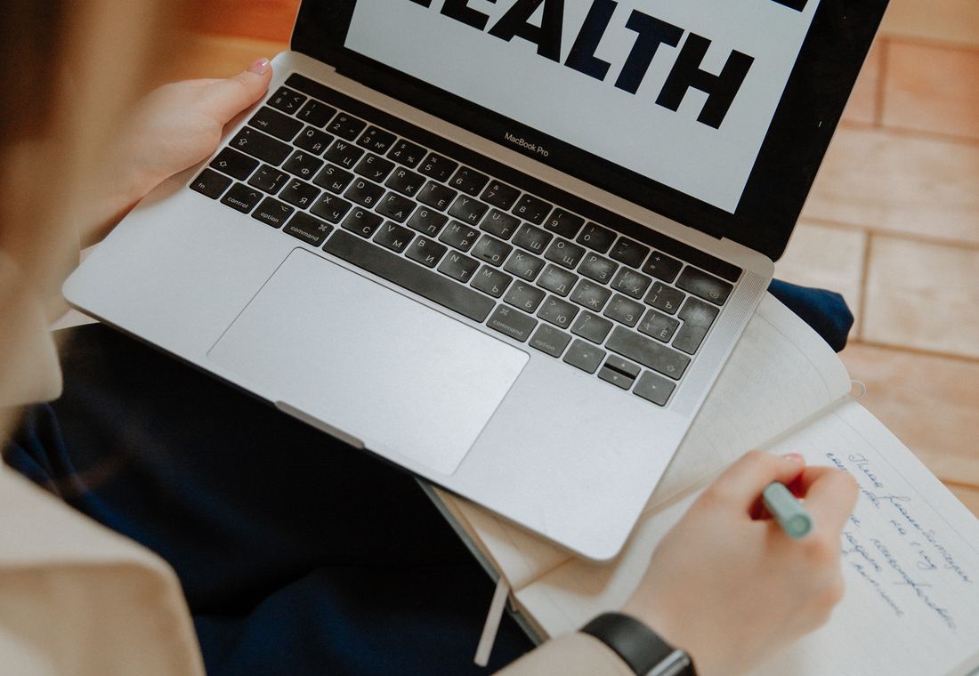 Joining a telehealth session on a laptop